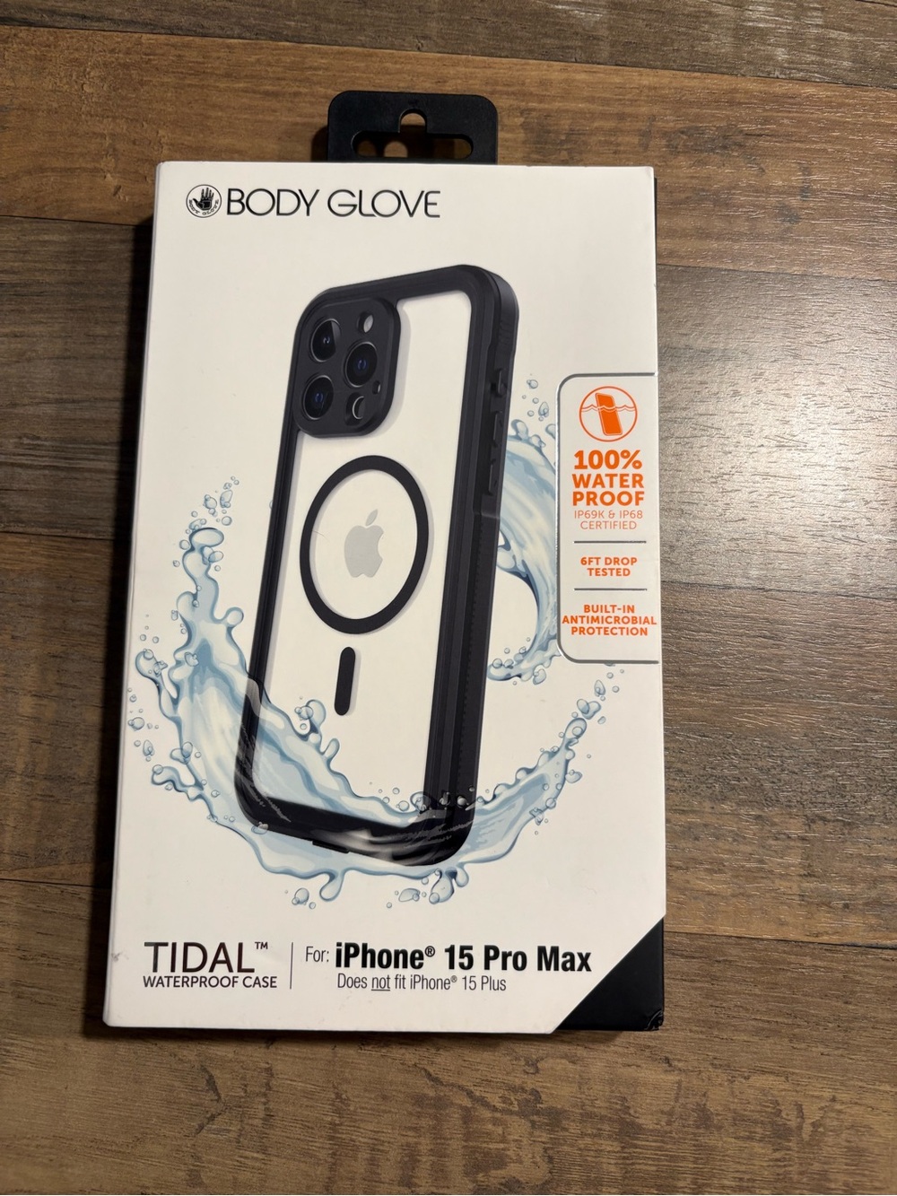 Body Glove Tidal Waterproof Case for iPhone 15 Pro Max - White with Black Trim